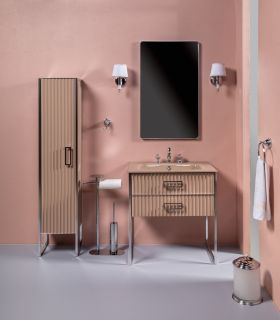 Тумба под раковину Armadi Art Monaco 80см капучино/хром 866-080-CPСR